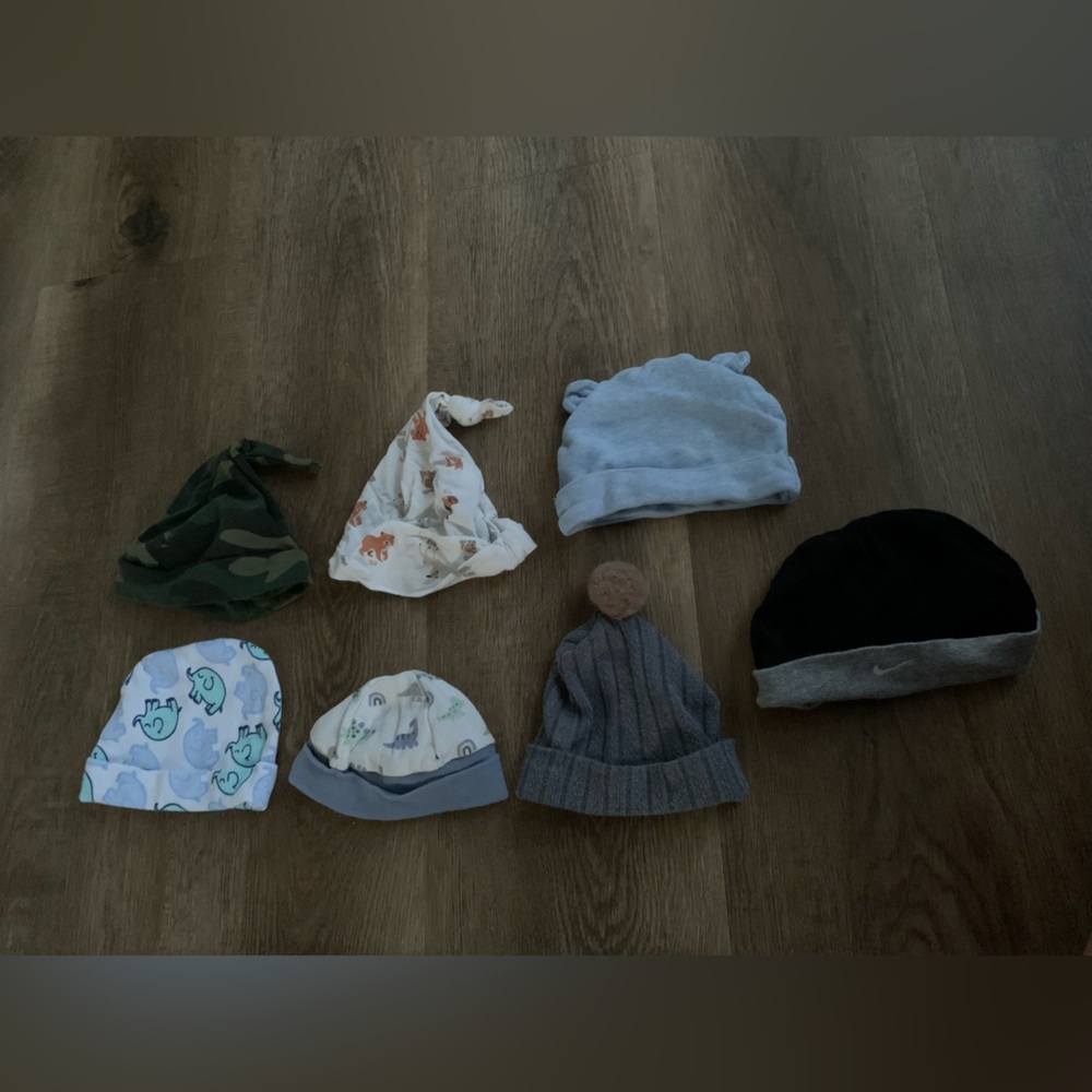 Assorted baby boy hats